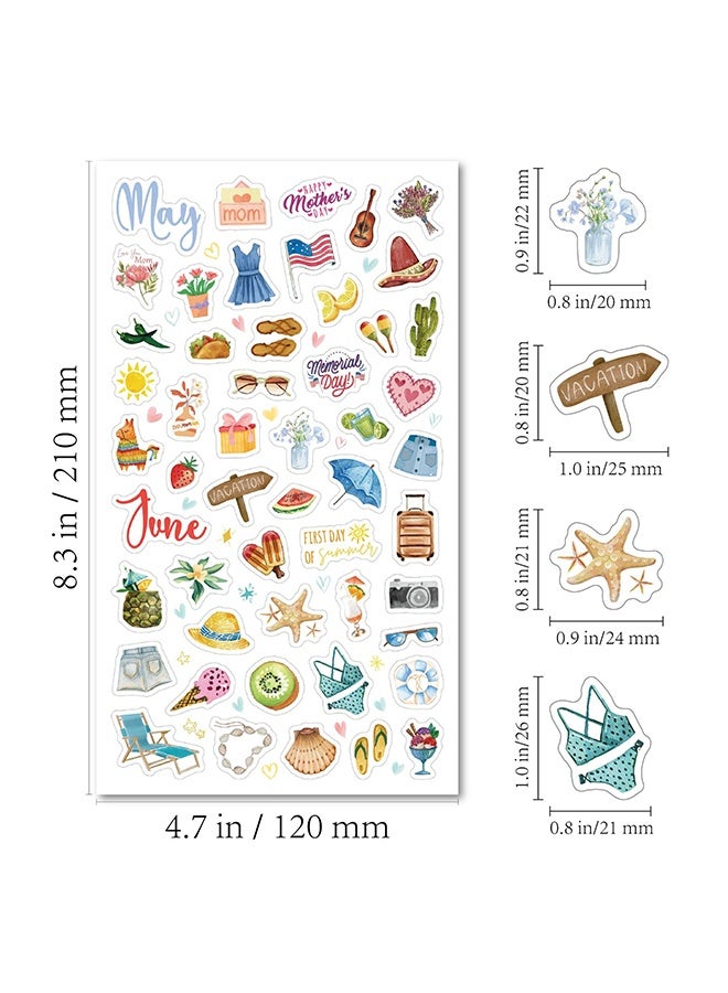 Ba Love 316 Stickers Planner Stickers Book, 6 Sheets Waterproof Repositionable Stickers for Journal, Bullet Planner, Scrapbook & Calendar, Functional Decorative Sticker Set & Gift - Image 2